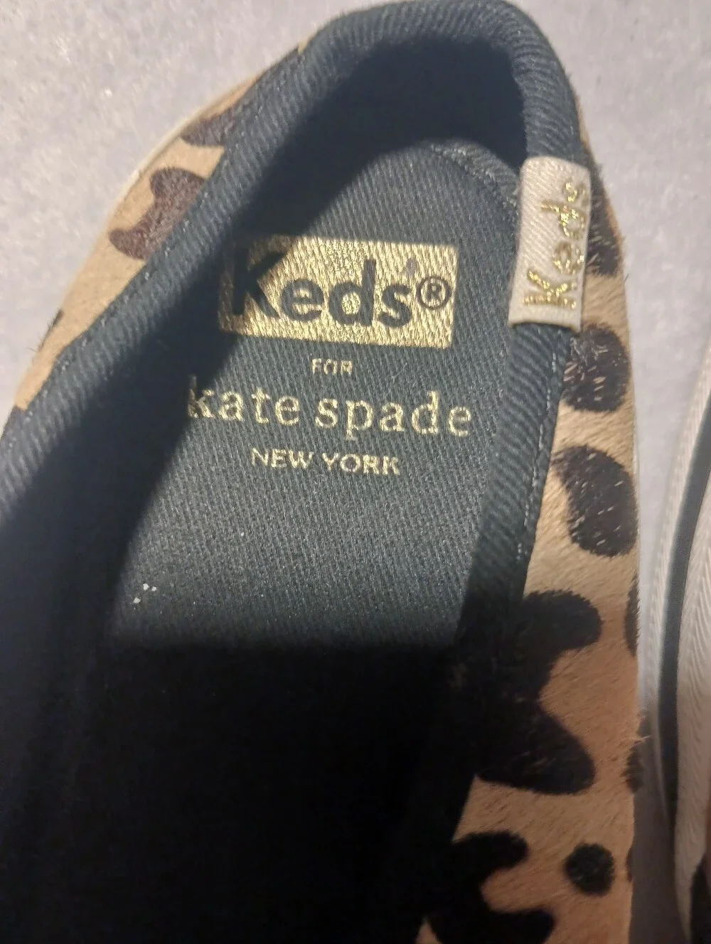 KEDs KATE SPADE Collab Animal Print Slip On Sneakers Shoes Womens Size 11